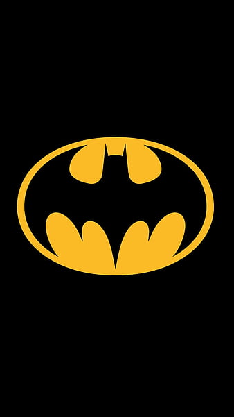 Batman Logo, batman, black, hero, iphone, logo, phone, simple, HD phone  wallpaper