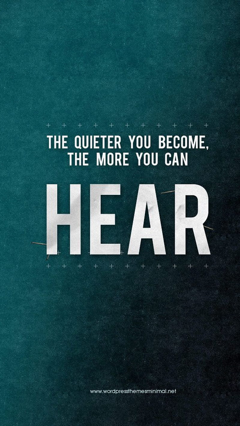 Be quieter, quiet, quotes, inspirational, english, HD phone wallpaper |  Peakpx