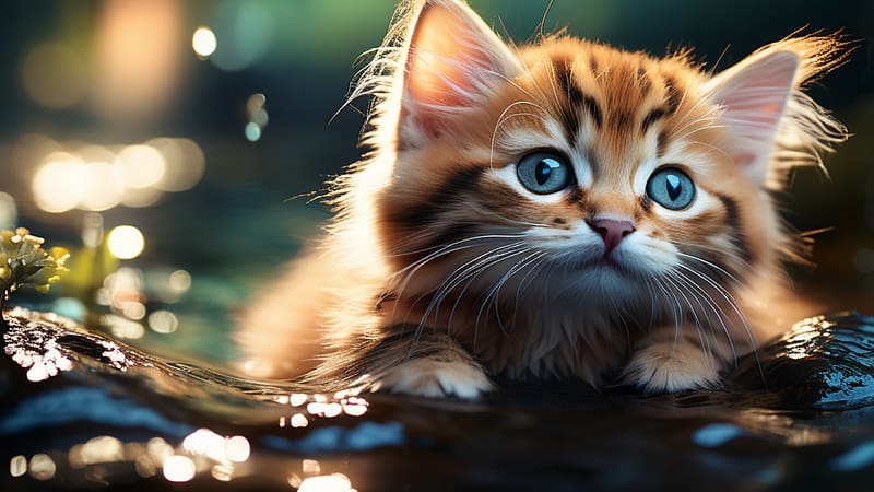 Little kitten watching, aranyos, szemek, szorme, kis cica, nezes, foto, kozelkep, ules, hazikedvenc, HD wallpaper