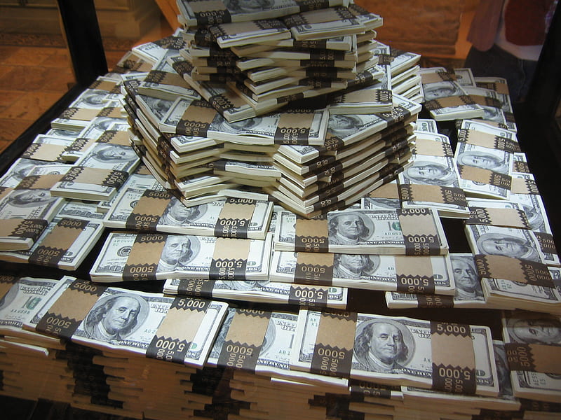 Many Dollars, obverse, money, dollar, bill, united states, stacks of money, usa, hundred dollar bills, america, cash, HD wallpaper