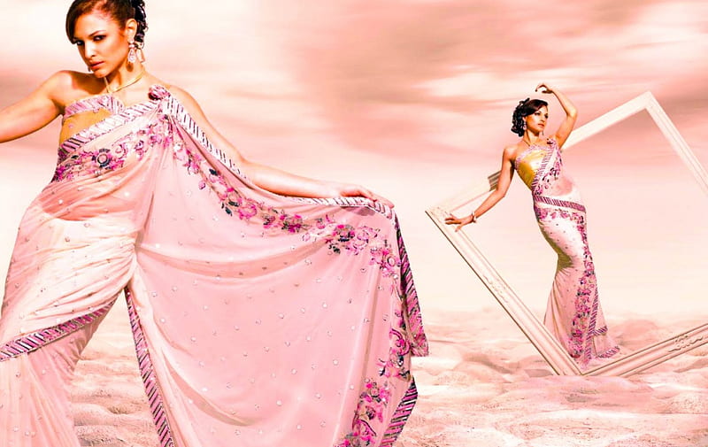 HD pink saree wallpapers | Peakpx