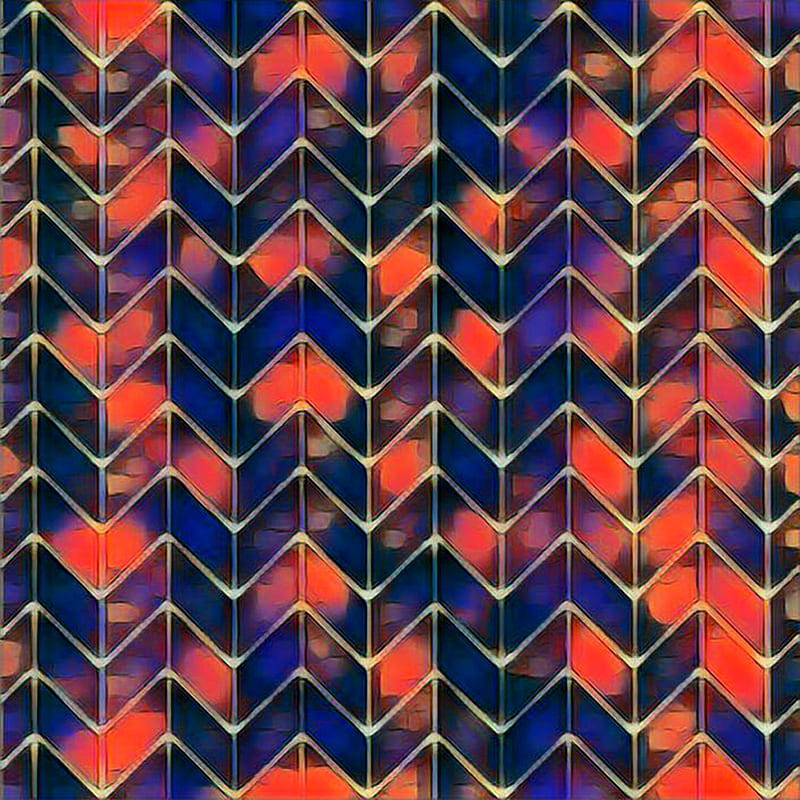 CHEVRON III V29, black, blue, chevron, geometric, orange, pattern, purple, red, HD phone wallpaper