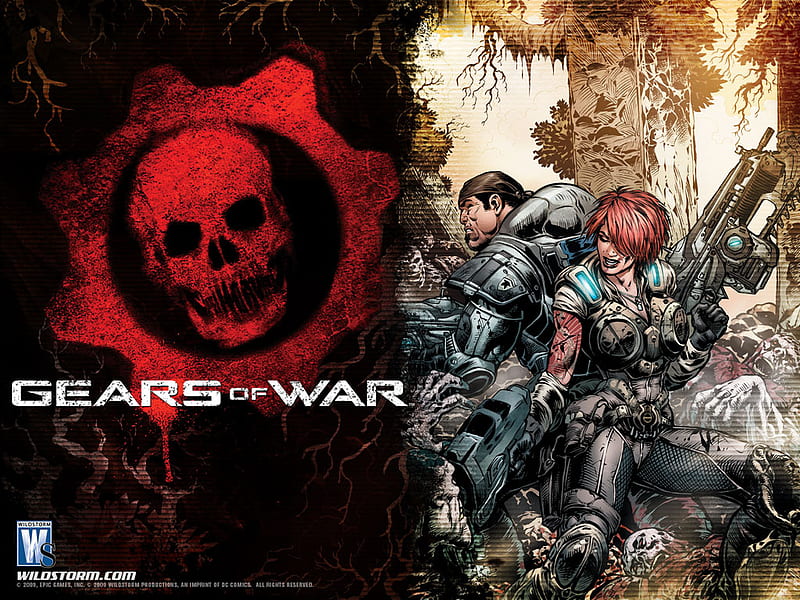 Gears of War, games, guerra, gears, comics, wildstorm, HD wallpaper