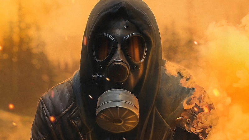 Hoodie Mask Guy 2019, artist, mask, hoodie, HD wallpaper