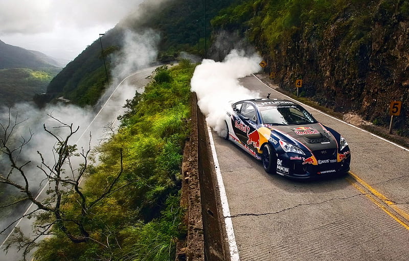 road, machine, smoke, dust, drift, Hyundai, Brazil, Red Bull Drifting Extreme for , section спорт, F1 Drift, HD wallpaper