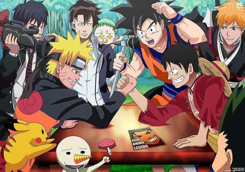 HD desktop wallpaper: Video Game, Goku, Naruto Uzumaki, Monkey D