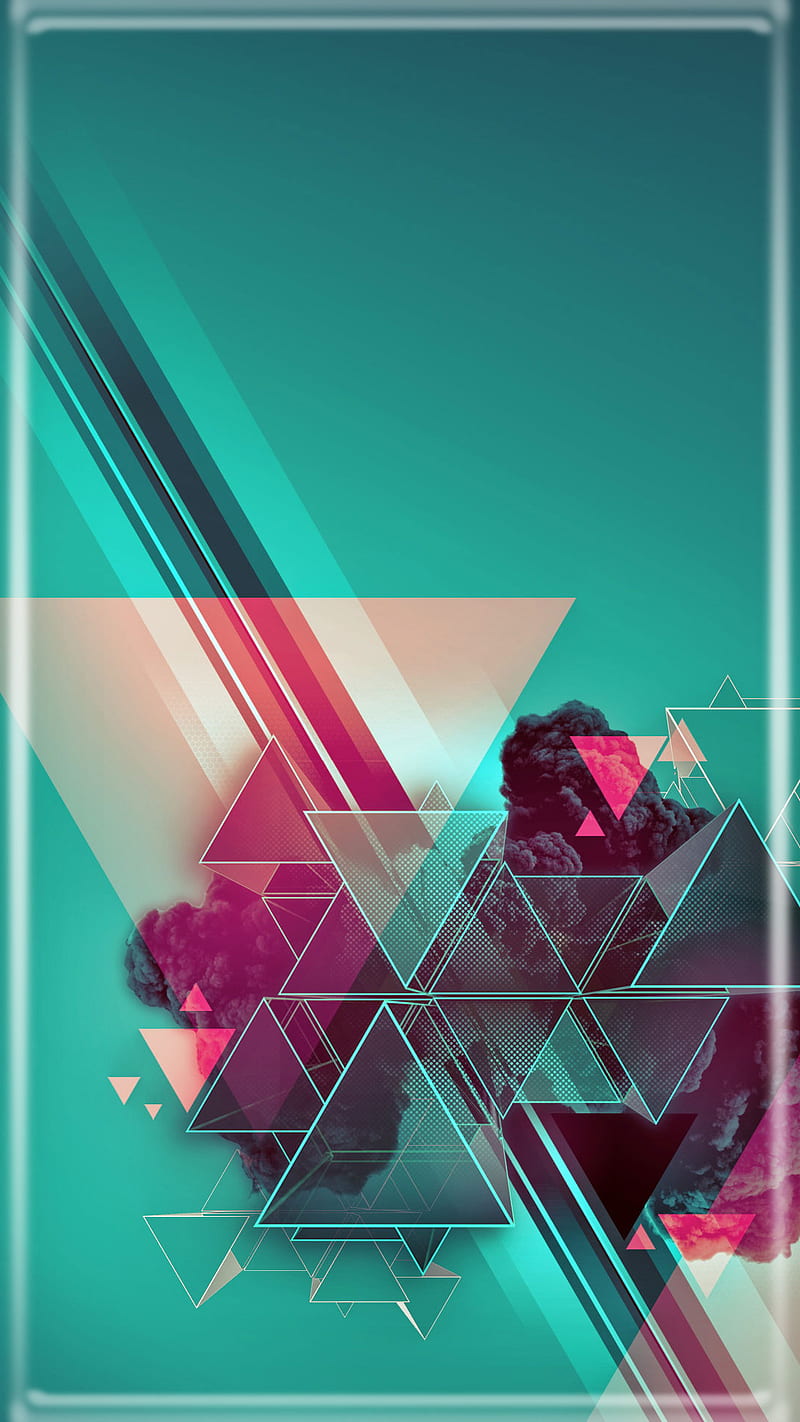 Triangle Abstract, blue, vectors, HD phone wallpaper