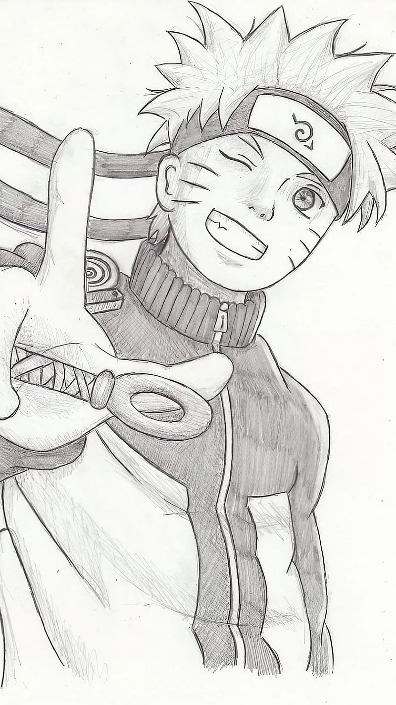 Draw Naruto Using Graphite Pencils