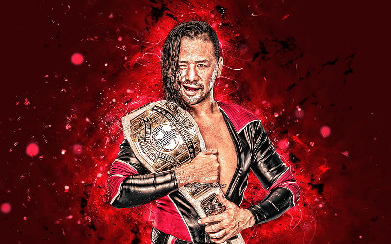 Shinsuke Nakamura Japanese wrestlers, WWE, wrestling, neon lights, wrestlers, Shinsuke Nakamura, HD wallpaper
