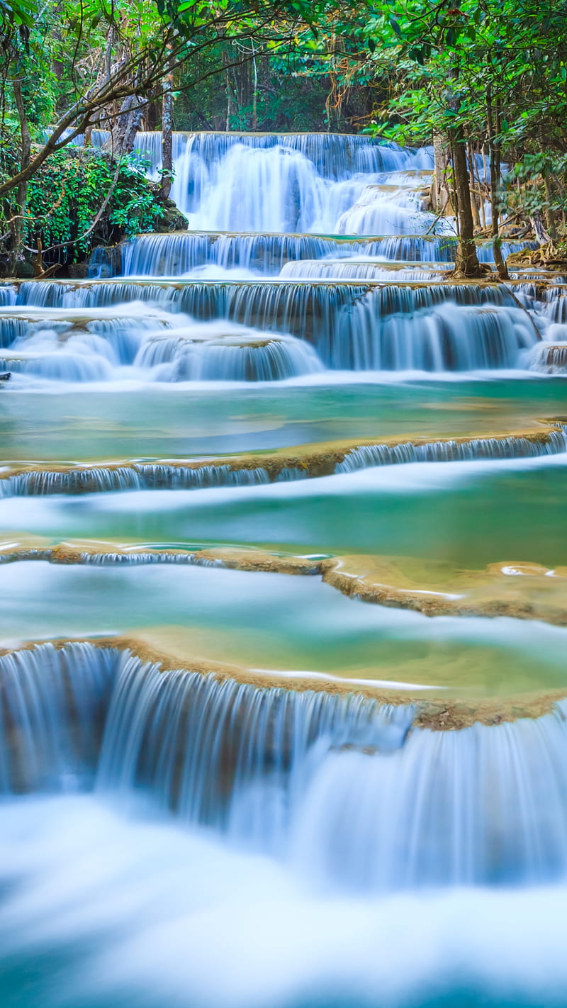 Waterfalls, falls, nature, trees, water, waterfall, HD phone wallpaper