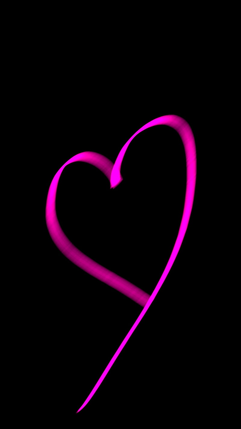 Neon pink heart, black, dark, glow, love, loveurhunny, pretty, HD phone  wallpaper | Peakpx