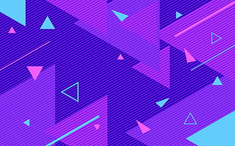 purple geometric abstraction, purple neon background, purple retro abstraction, purple retro backgrounds, lines background, HD wallpaper
