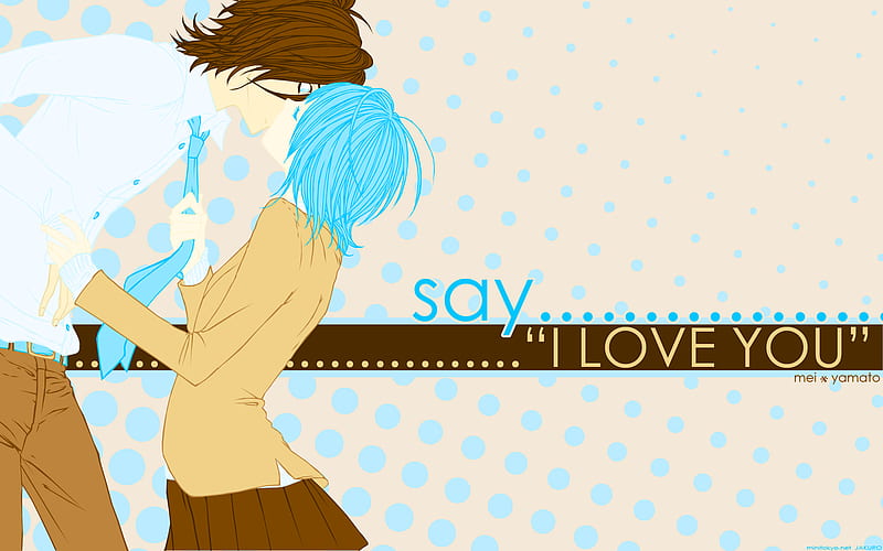 Say I love You, yamato kurosawa, blue, mei tachibana, HD wallpaper
