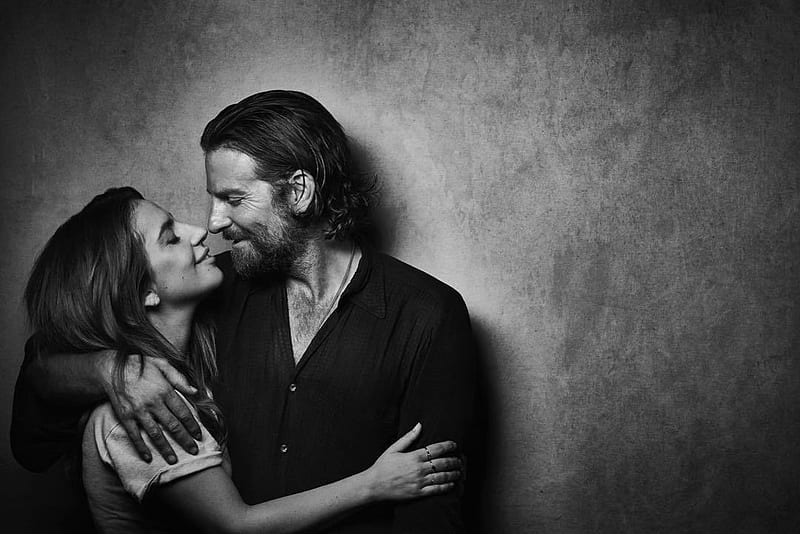 A Star Is Born (2018), couple, Bradley Cooper, poster, Lady Gaga, bw,  movie, HD wallpaper | Peakpx