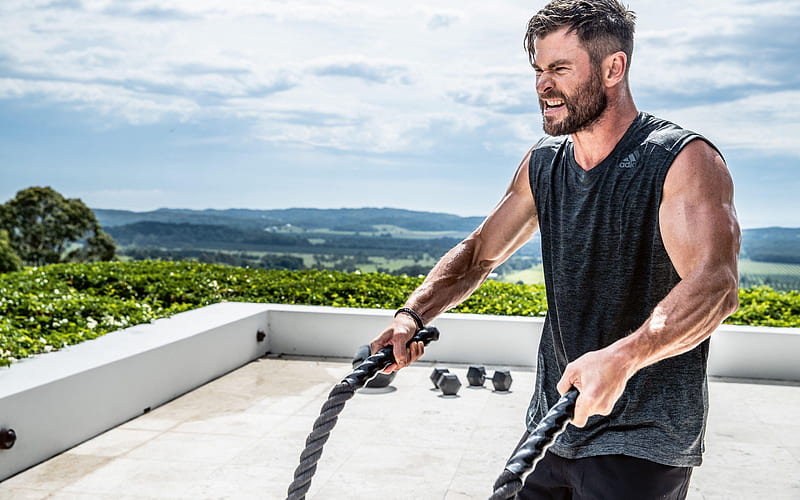 Chris Hemsworth, australian actor, portrait, hoot, fitness, popular actors, Hollywood star, HD wallpaper