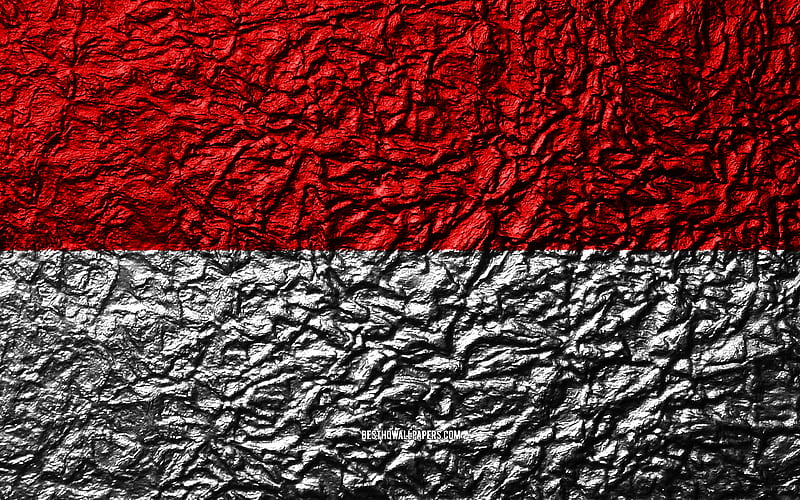 Flag of Hesse stone texture, waves texture, Hesse flag, German state, Hesse, Germany, stone background, administrative districts, States of Germany, HD wallpaper