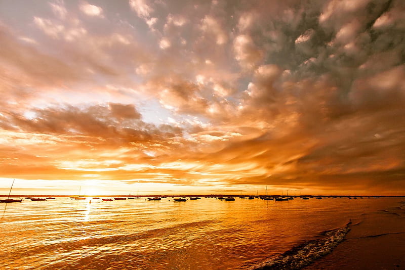 *** Beautiful sunset ***, sunset, bonito, ature, ocean, HD wallpaper