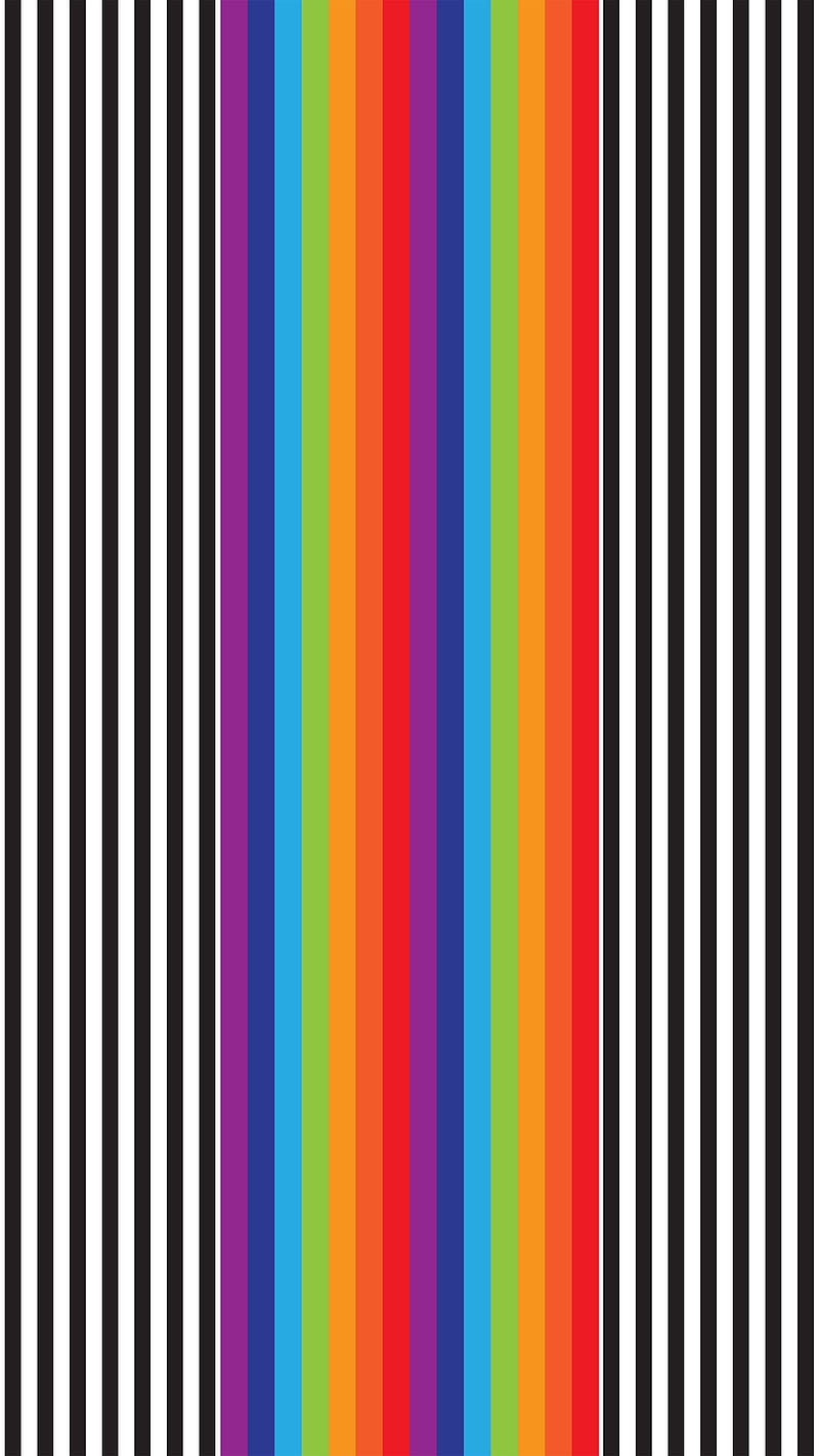 Rainbow Lines, geometric, horizontal, minimal, minimalist, modern, pattern, simple, stripes, HD phone wallpaper