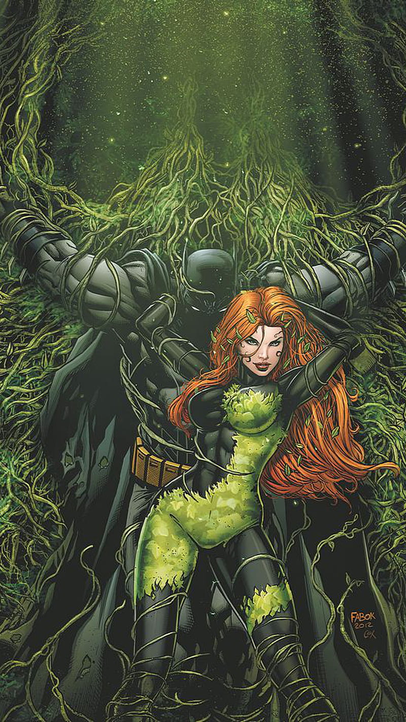 Batman and Ivy, batman, ivy, poison, HD phone wallpaper