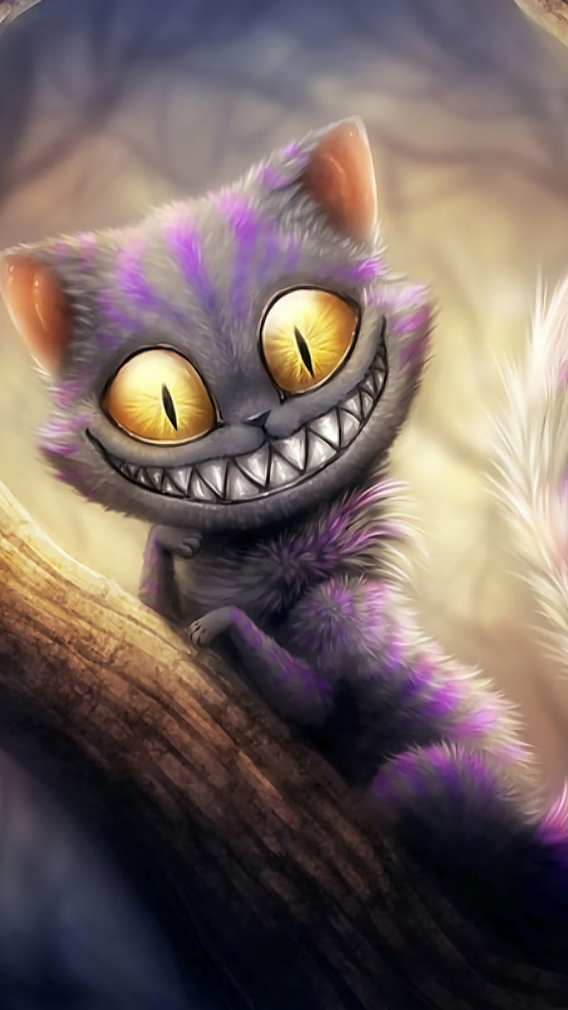 Cheshire cat, alice in wonderland, HD phone wallpaper