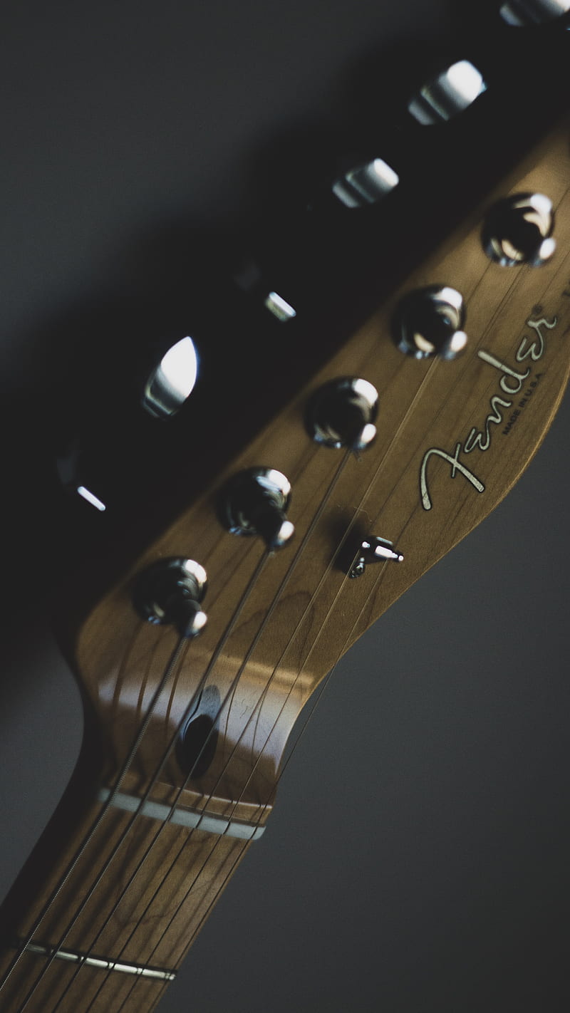 brown Fender guitar headstock, HD phone wallpaper