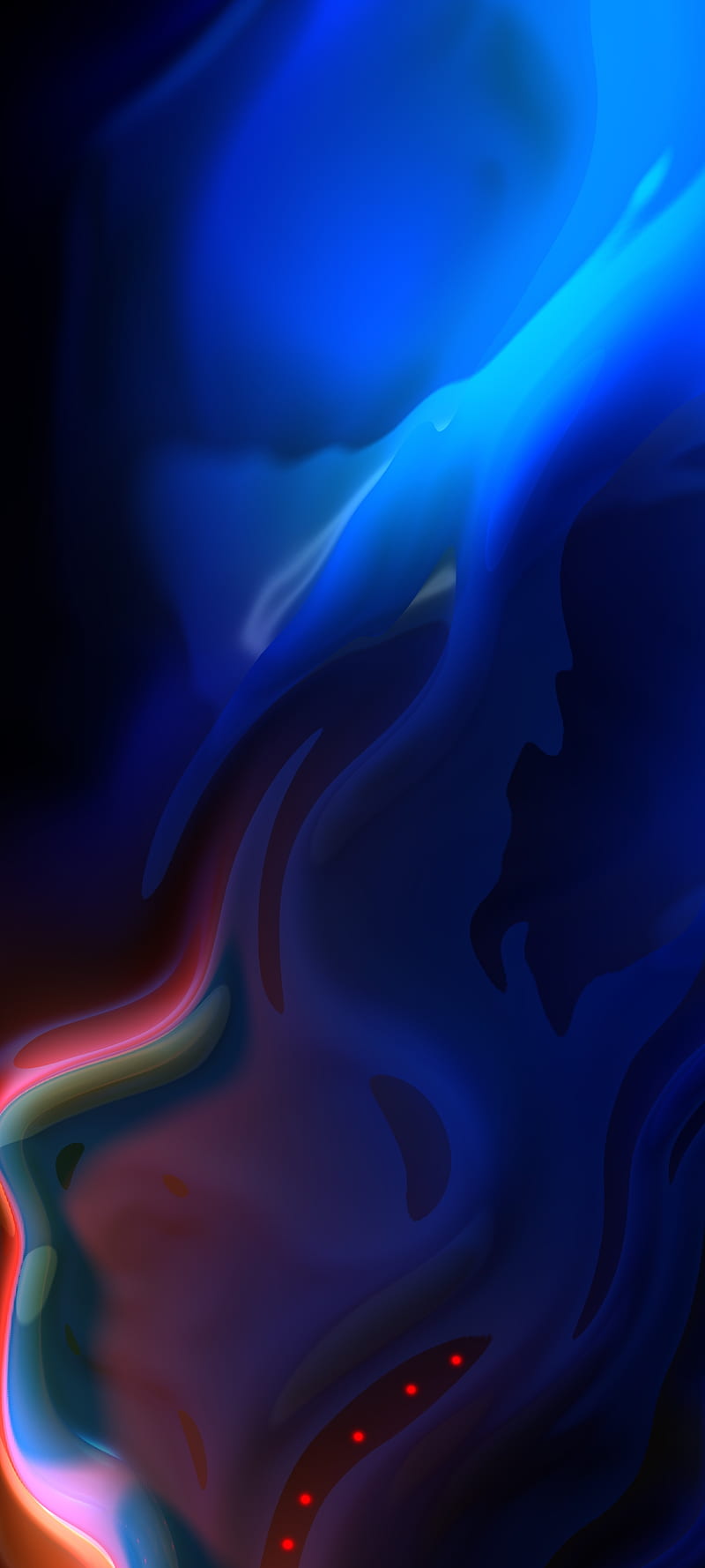 Fluid, abstract, amoled, blue, purple, red, HD phone wallpaper