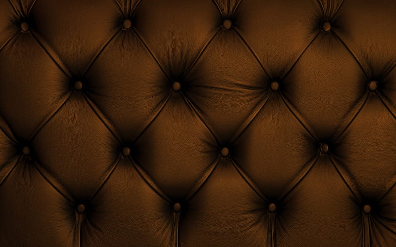 brown leather upholstery macro, brown leather, brown leather background, leather textures, brown backgrounds, upholstery textures, HD wallpaper