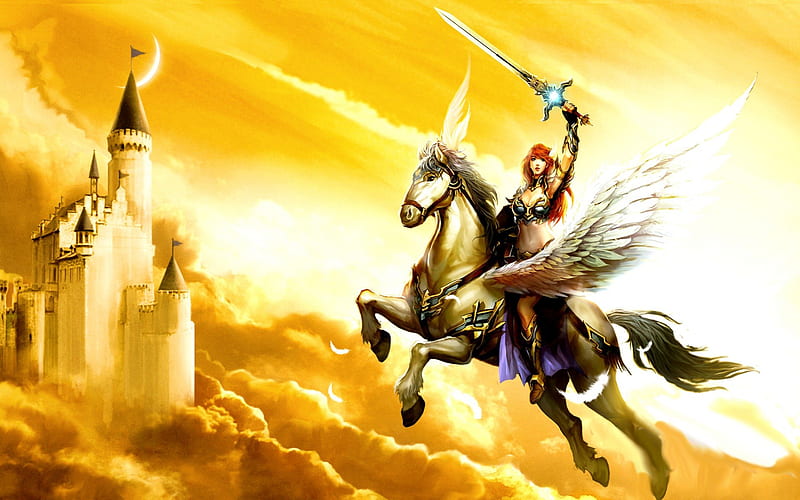 THE VICTORY, warrior, victory, game, horse, castle, HD wallpaper THE VICTORY, warrior, victory, game, horse, castle, HD wallpaper