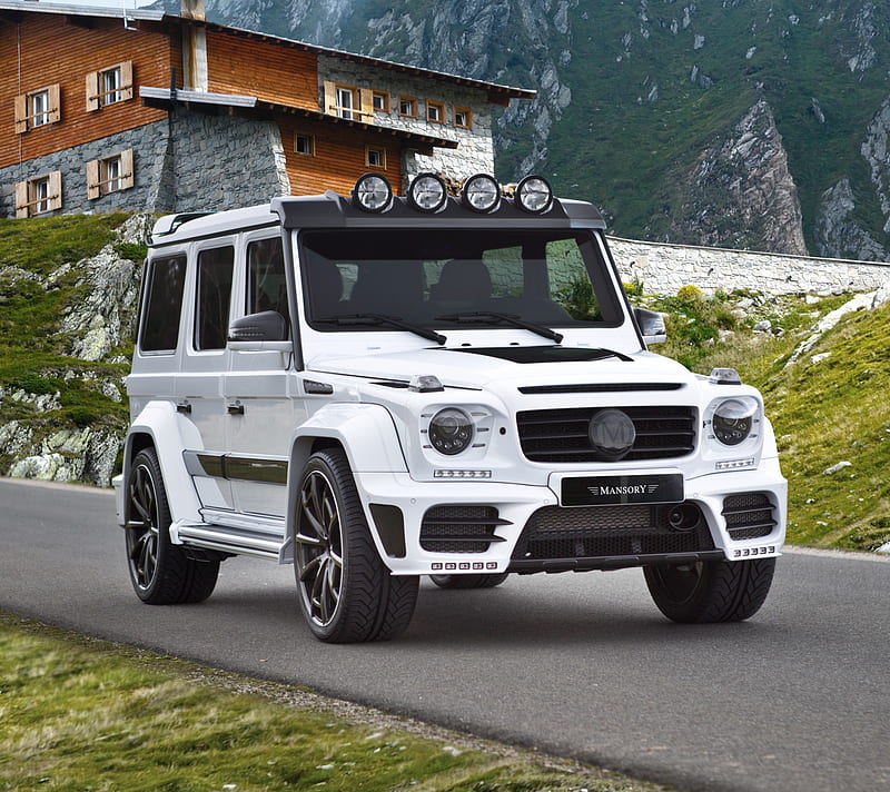 Tuned Merc, germany, house, mansory, mercedes, white, HD wallpaper