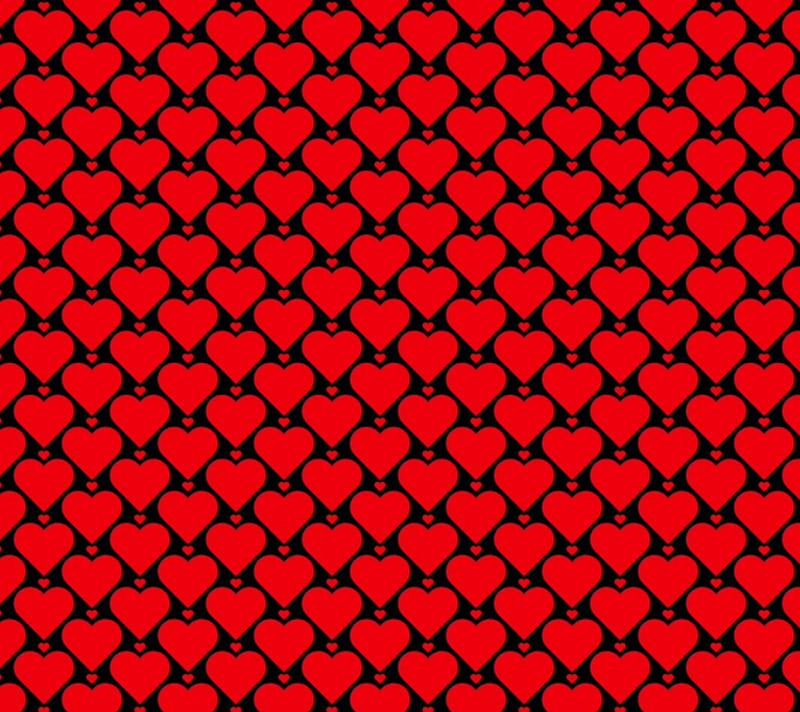 2160x1920px, background, hearts pattern, love, red, valentines day, HD wallpaper