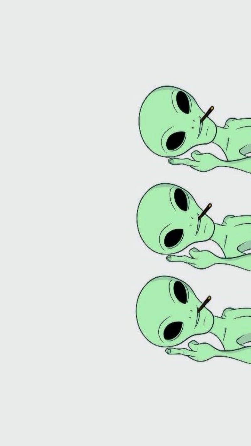 Extraterrestre frío, extraterrestres, dibujos, espacio de fumar, fu, verde,  Fondo de pantalla de teléfono HD | Peakpx