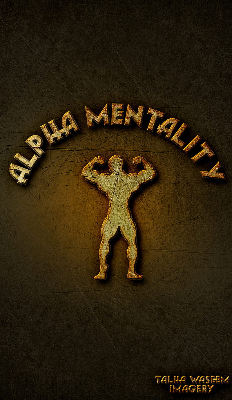 Alpha Mentality, brass, flex, gold, metal, talha waseem ry, workout, HD phone wallpaper
