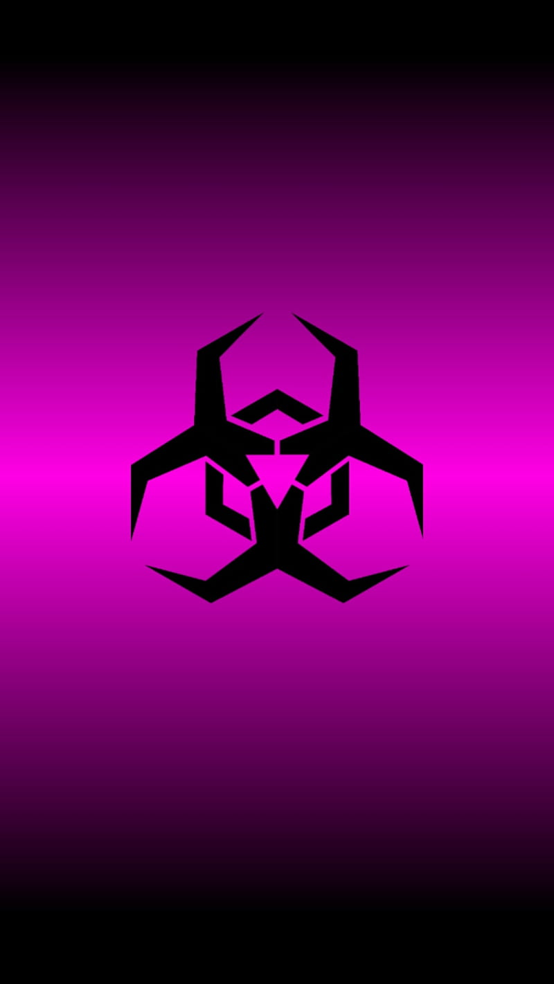 Biohazard Magenta, biohazard, magenta, pink, purple, HD phone wallpaper
