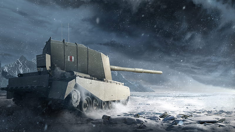 World Of Tanks Tank On Snow Mountain During Snow Fall World Of Tanks Games, HD wallpaper