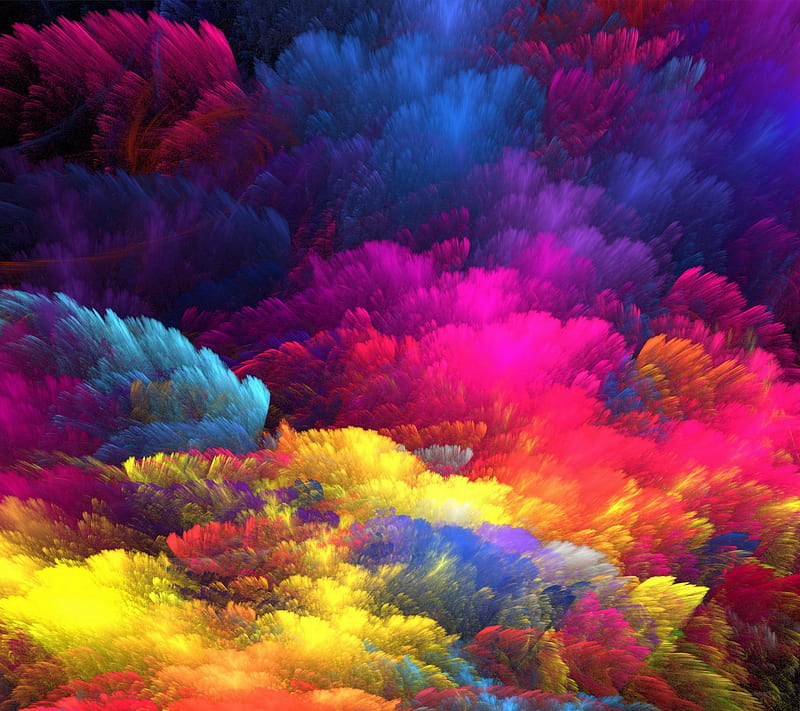 colors, love, rainbow, splash, HD wallpaper