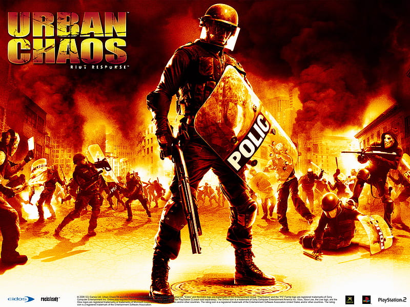 Riot Response, shooting, fire, fighting, soldier, game, urban chaos- riot response, adventure, HD wallpaper