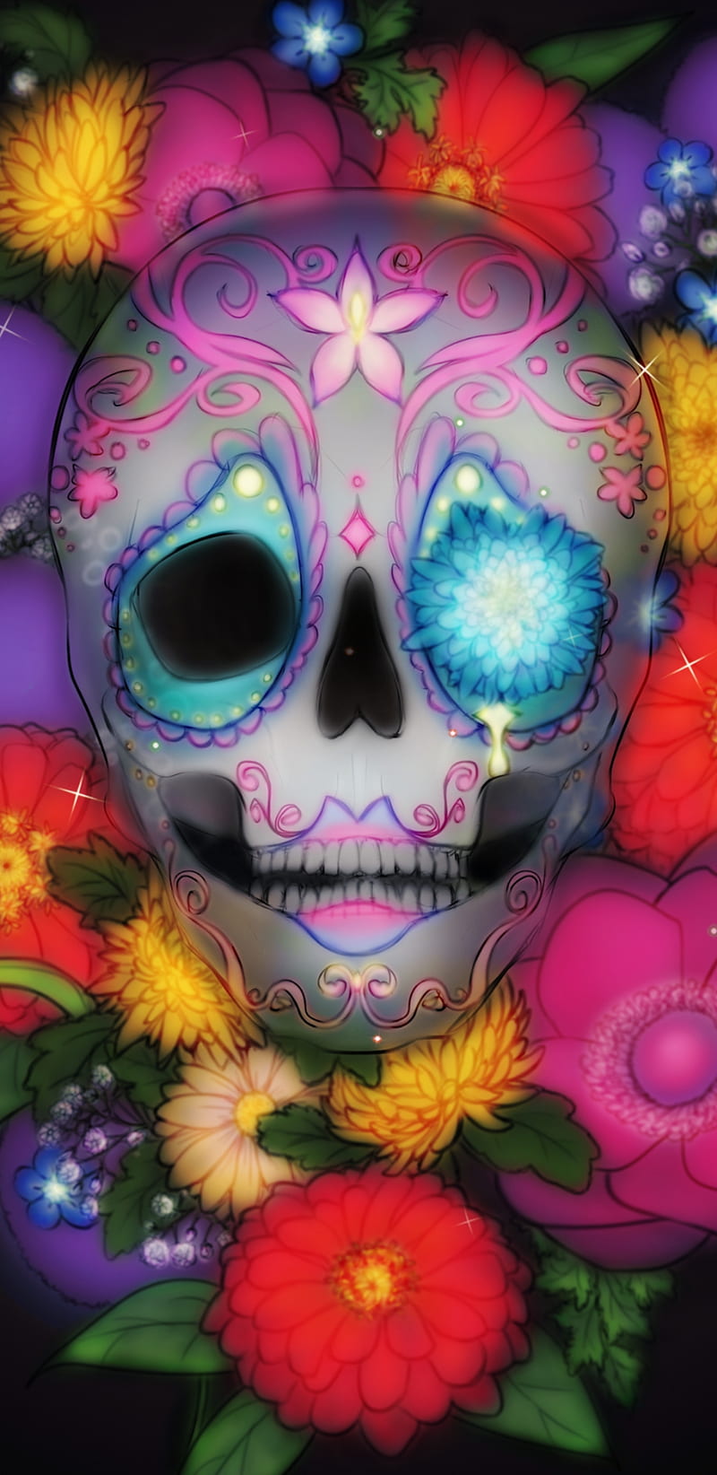 Purple Girl Skull wallpaper by S  Download on ZEDGE  0304