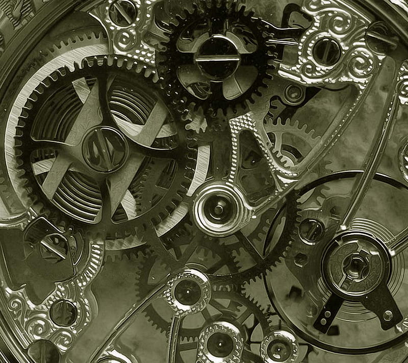 Inside Time, circle, clock, mechanism, HD wallpaper