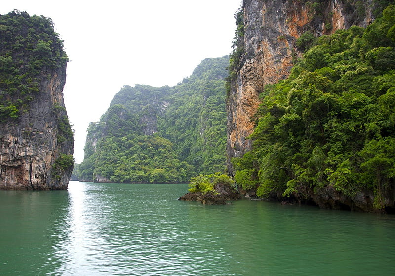 *** THAILAND - Phuket ***, nature, river, trees, mountains, HD wallpaper