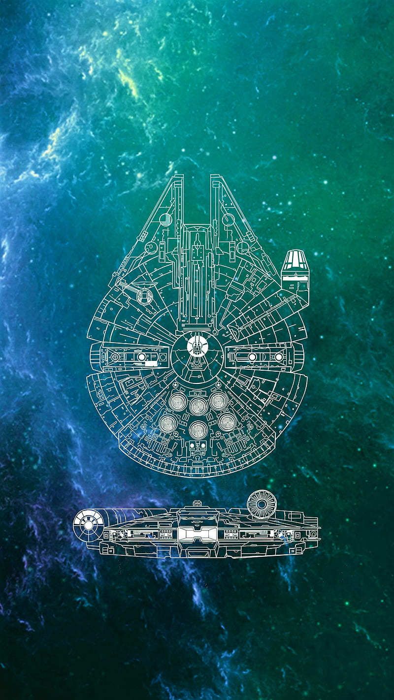 Millennium Falcon, space, star wars, HD phone wallpaper