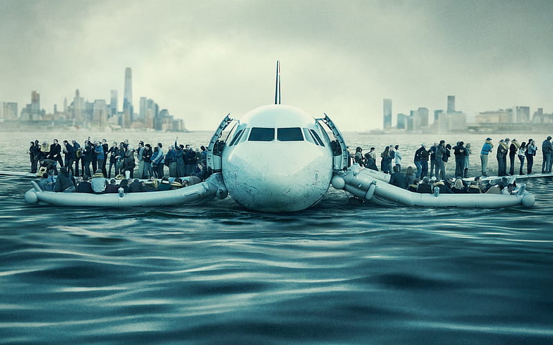 Sully, 2016, drama, Tom Hanks, A320, HD wallpaper