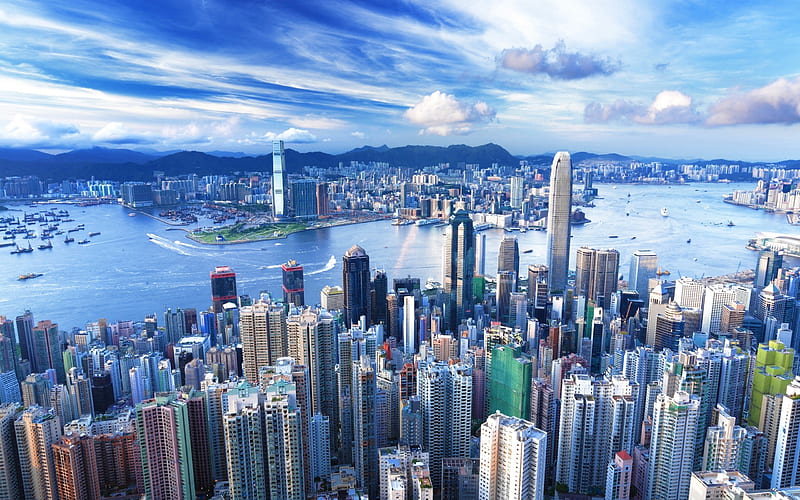 Hong Kong, One Island East, skyscrapers, International commercial center, metropolis, China, modern city, HD wallpaper