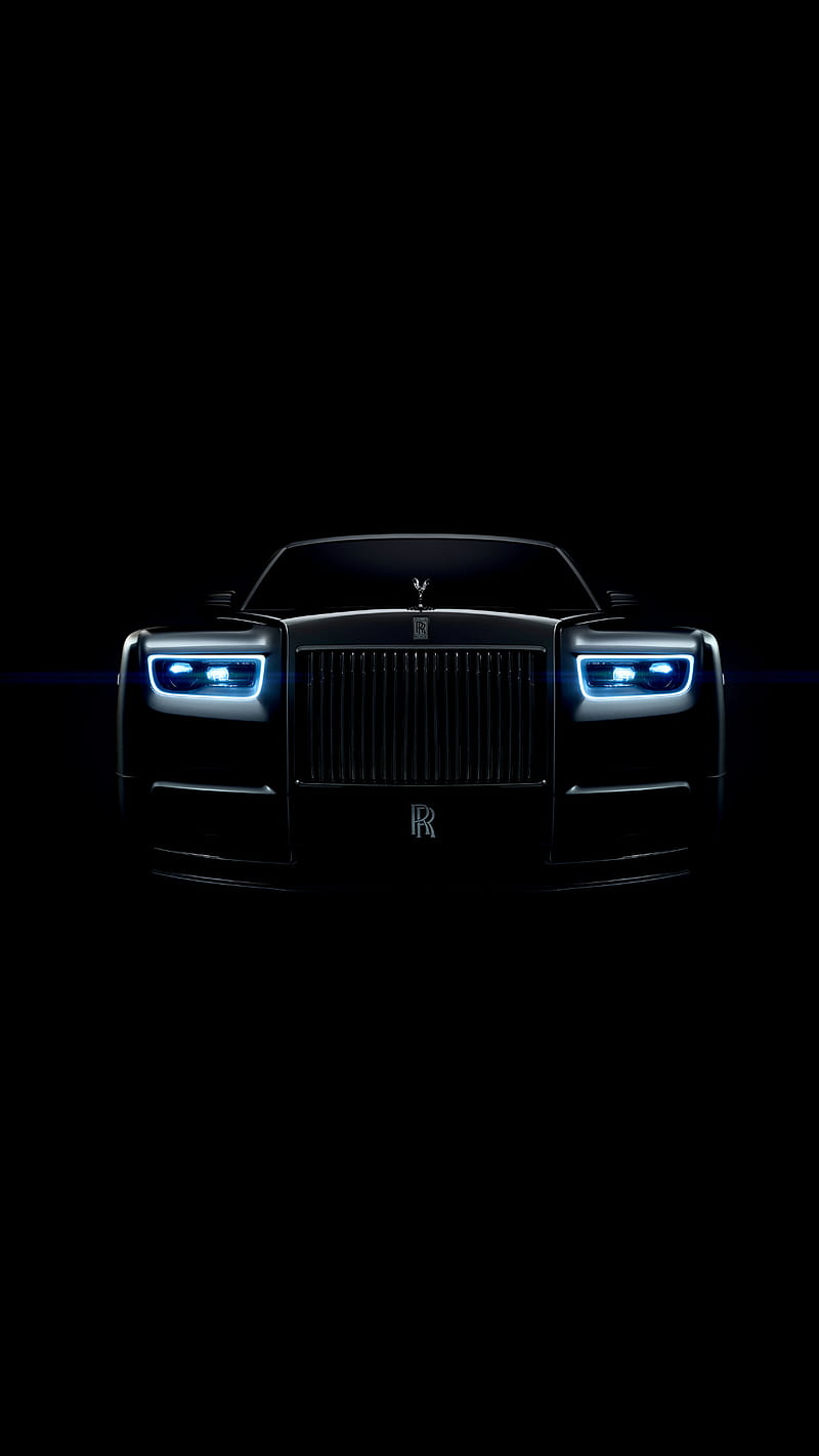 Rolls-Royce, black, car, carros, dubai, led, phantom, rolls, royce, super, HD phone wallpaper