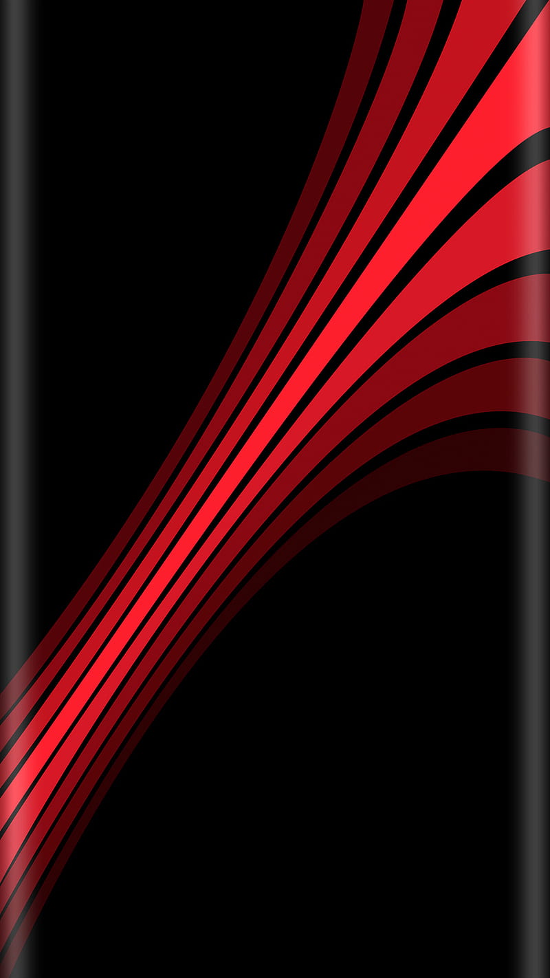 Abstract, black, edge style, red, s7, HD phone wallpaper