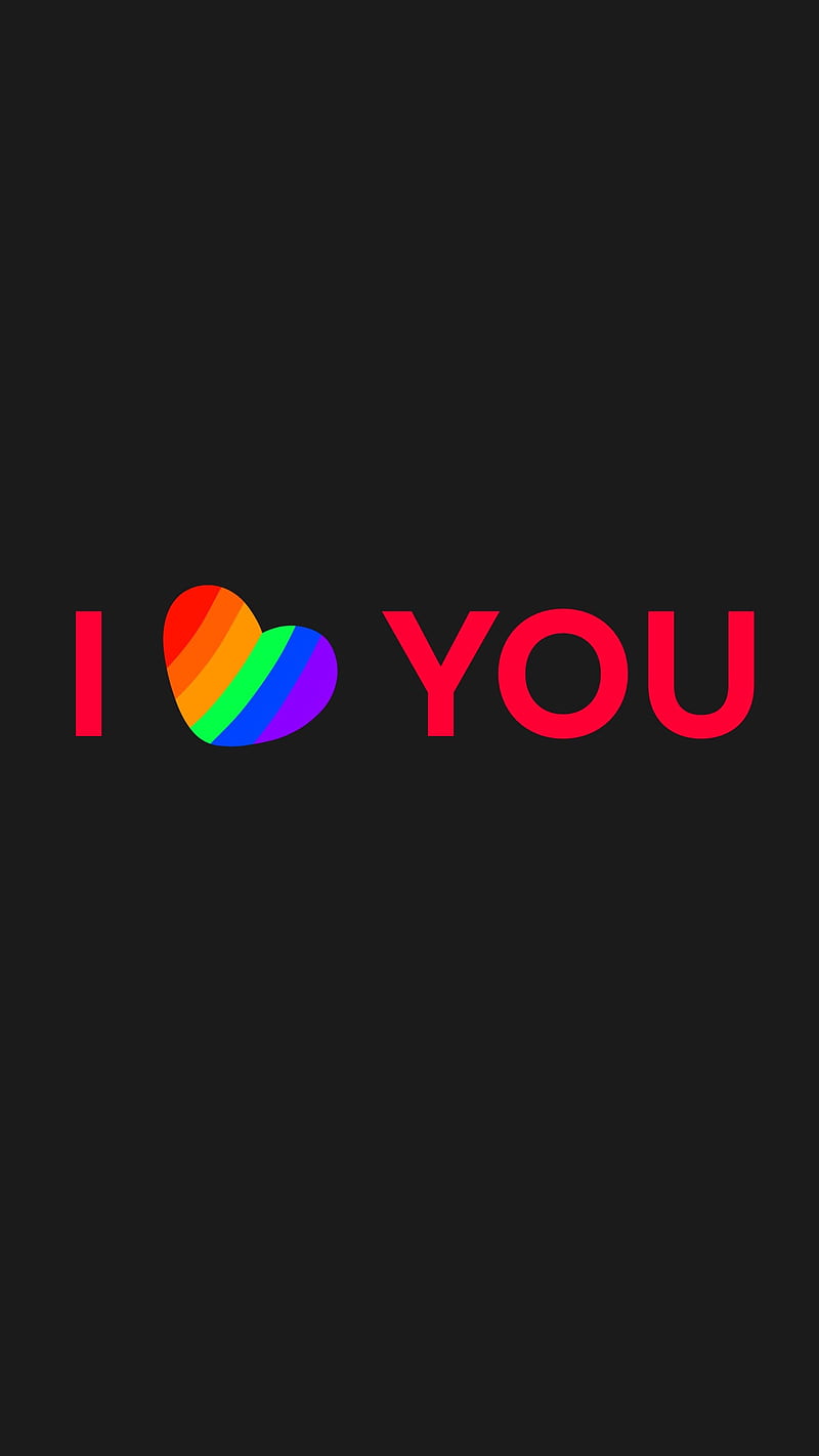 I LOVE YOU, FMYury, abstract, art, blue, center, color, colorful, colors, gradient, green, heart, orange, pride, rainbow, red, text, valentine, valentines day, violet, word, wordart, words, yellow, HD phone wallpaper