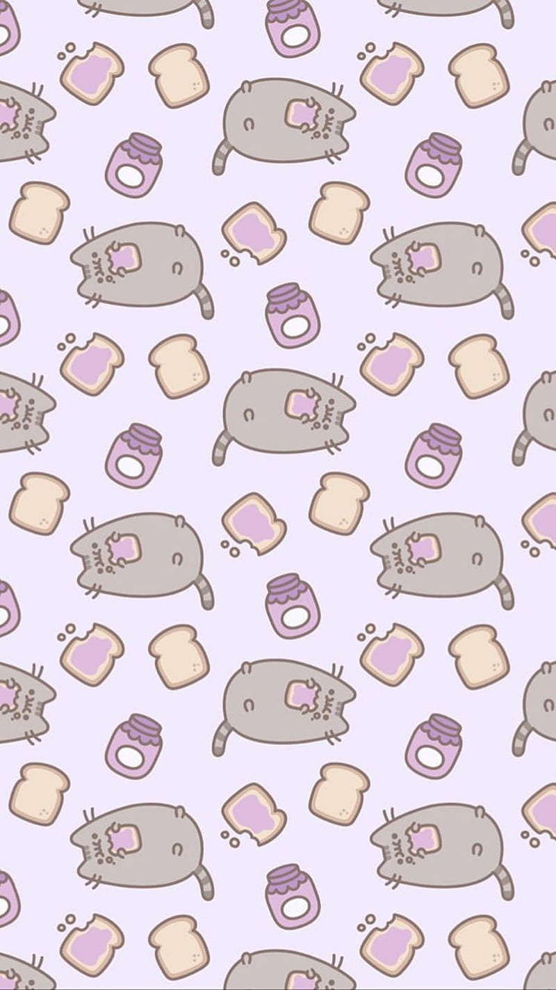 Pusheen and Jelly, bread, HD phone wallpaper