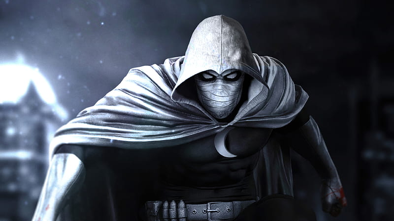 Moon Knight Monochrome 4K HD Superheroes Wallpapers, HD Wallpapers