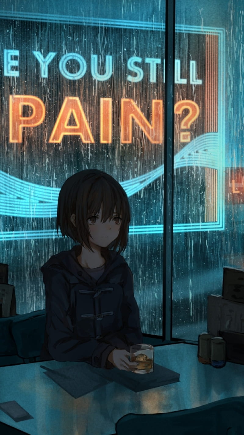 Anime Sad, girl, hurt, pain, sadness, HD phone wallpaper