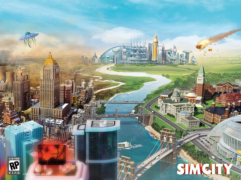 SimCity 2013, city building, SimCity, online, video game, game, simulation, urban planning, 2013, Maxis, The Sims, gaming, Electronic Arts, massively multiplayer, HD wallpaper