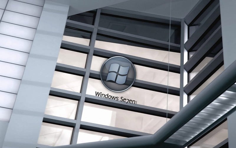 52 - Windows 7, 7, yellow, microsoft, tan, building, windows, metal, windows 7, steel, seven, HD wallpaper